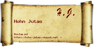 Hohn Jutas névjegykártya